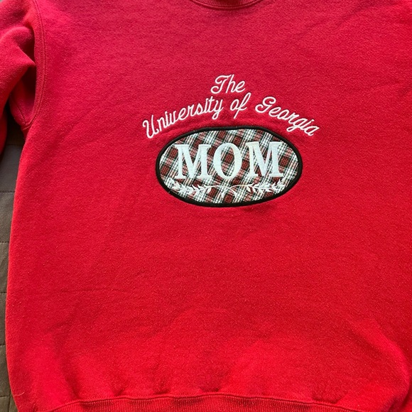 Vintage The University Of Georgia MOM Bulldogs Red Sweatshirt size Large - Picture 10 of 10